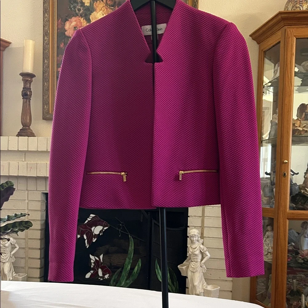 Calvin Klein Pink Textured Blazer - Picture 5 of 5